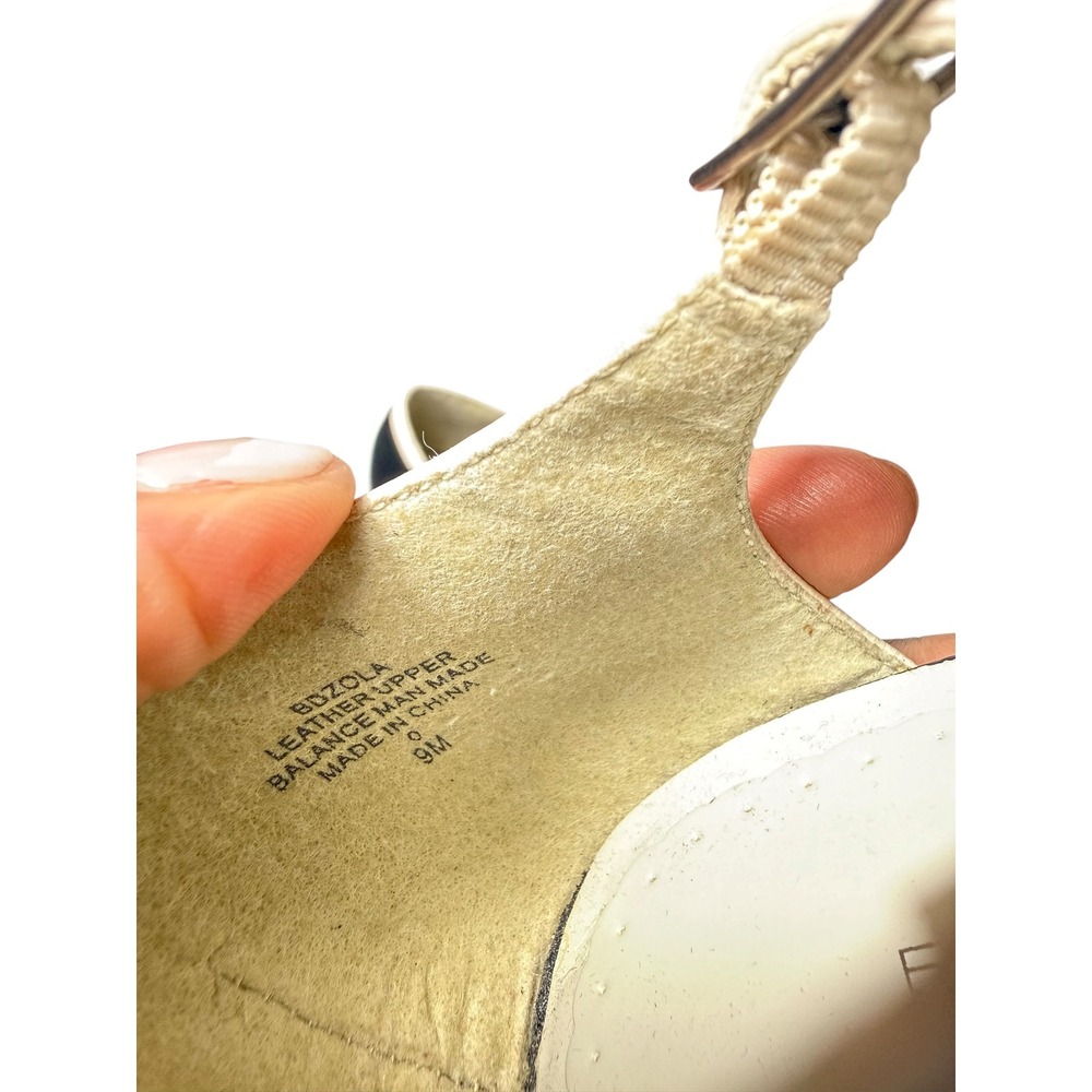 Bandolino Y2K Two-Tone Mary Jane Heels Black Cream 9M - Picture 5 of 5